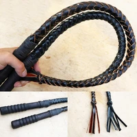70 cm 80 cm hand made braided riding whips for horse outdoor racing training cowhide leather horse whip equestrian equipment