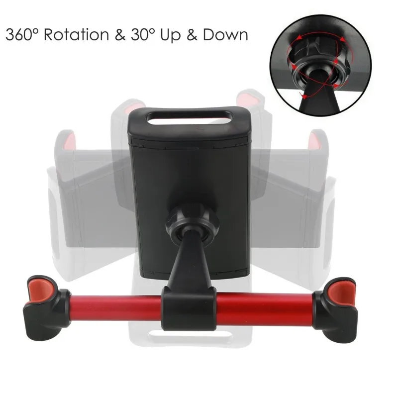 

Alloy Car Back Seat Phone Tablet Holder Adjustable 4-11 inch Phone Tablet Stand Bracket Mount Universal for iPad iPhone Tablet