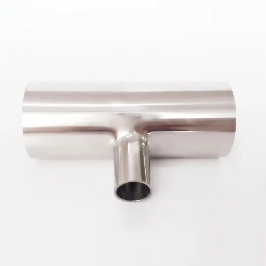

19mm 3/4" x 16mm Pipe OD Reducing Reducing Butt Welding Auto Tee 3 Way 3A SUS 304 Stainless Sanitary Fitting Homebrew
