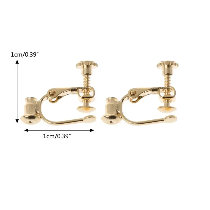 

Round Hoop Clip Fashion Earrings Clip On Earring 1 Pair DIY Earring Converters For No-pierced Ears Turn Any Stud Into A Clip-On
