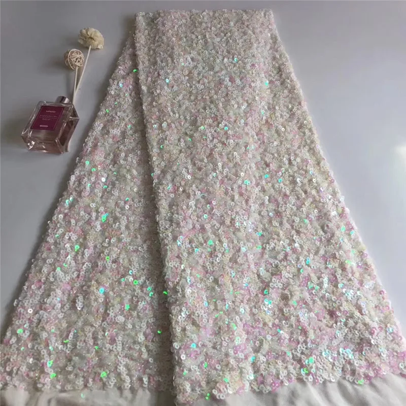 

Высококачественная вышитая H-122425 с блестками, сетчатая, Тюлевая ткань, фабричная цена, нигерийские кружевные ткани для вечеринки