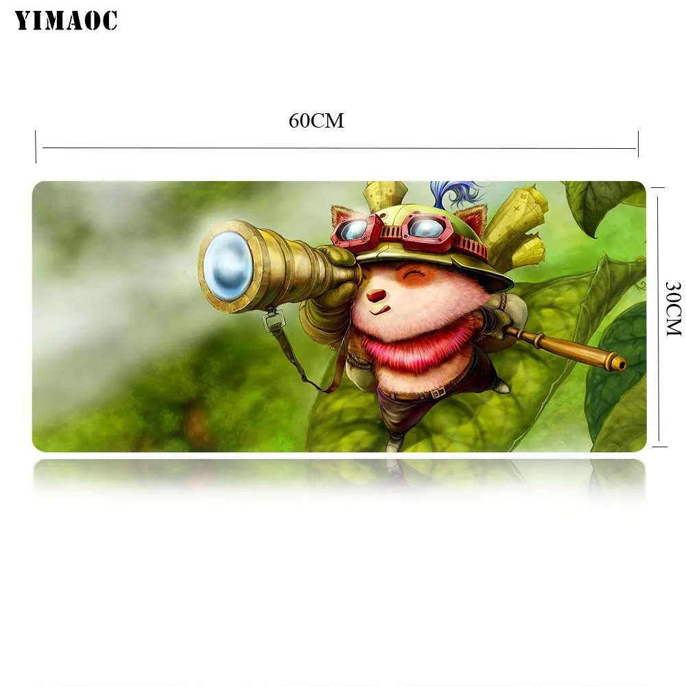 MP4 30x60cm YIMAOC League Of Legends Teemo коврик для Мыши Компьютерный коврик для мыши Противоскользящий коврик для игровой мыши из натурального каучука 30x60 см - Цвет: MP4 30x60cm