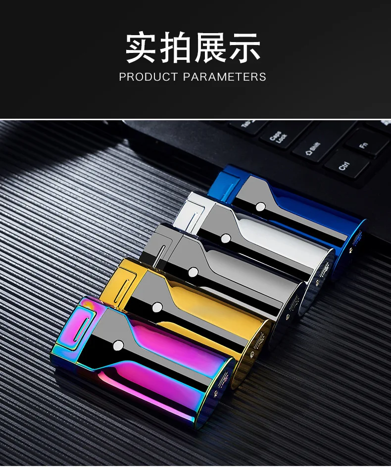 Высокое качество ветрозащитный Электронный Usb зарядка прикуриватель двойной для Плазменно-дуговой импульсный персональный зажигалки Мощный светодиодный дисплей
