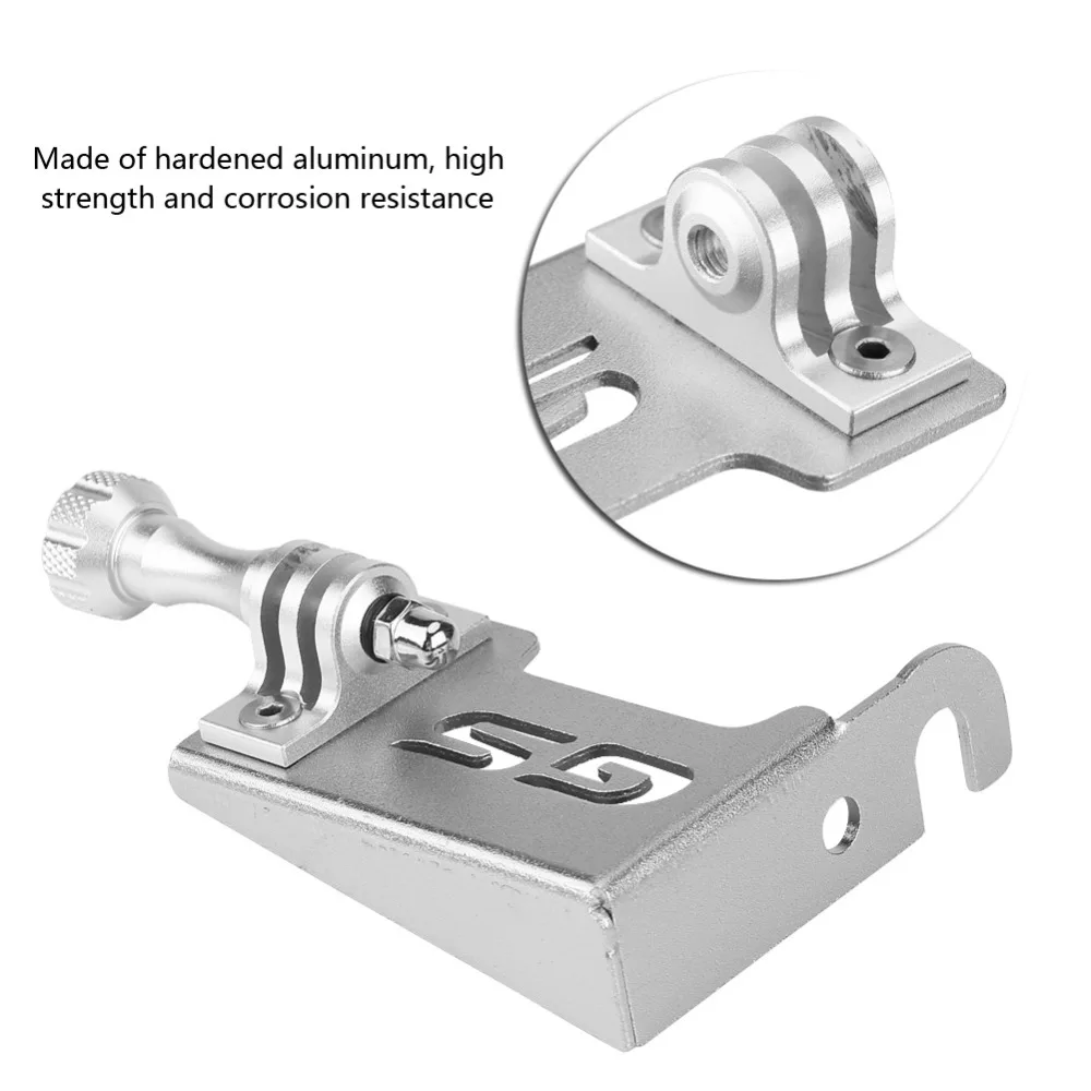 Закаленный алюминиевый черный серебряный кронштейн камеры мотоцикла GoPro левый