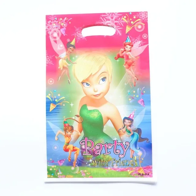 Tinker Bell 10 шт. цветные подарочные сумочки Русалочка, вечерние сумочки Русалочка, подарки для детей на день рождения, подарочная сумочка Русалочка, коробки для конфет - Цвет: Tinker Bell