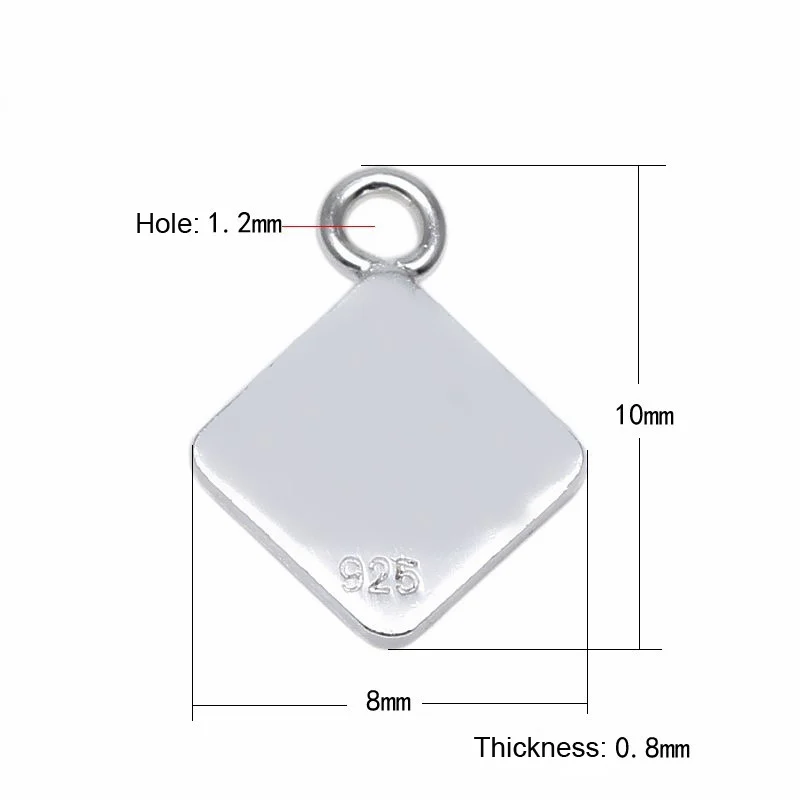 Ювелирные изделия из серебра 925 пробы 8 х10 мм 10 шт./лот|tag holder|tag stripcharm tower |
