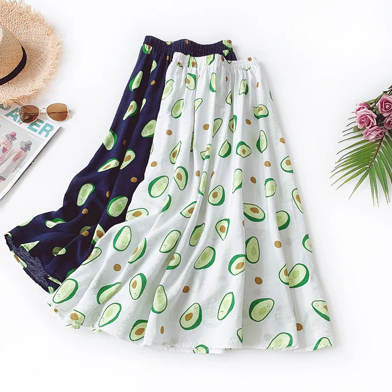 Fitaylor летняя повседневная юбка с цветочным принтом Женская эластичная длинная