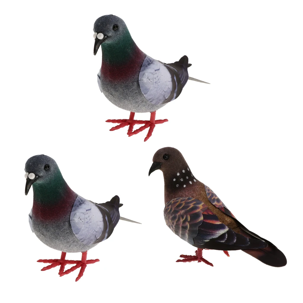 3 шт./компл. статуя ярких птиц искусственная пена перо случайный цвет голубей