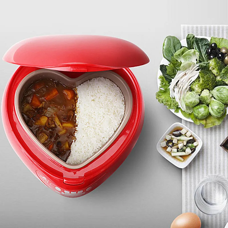 Фото 1.8л рисоварка в форме сердца используется доме с функцией приготовления риса и