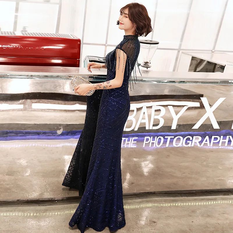 

Party Evening Long Cheongsam Retro Sexy Slim Dress Marriage Gown Chinese Style Wedding Qipao Fashion Lady Clothes Vestido