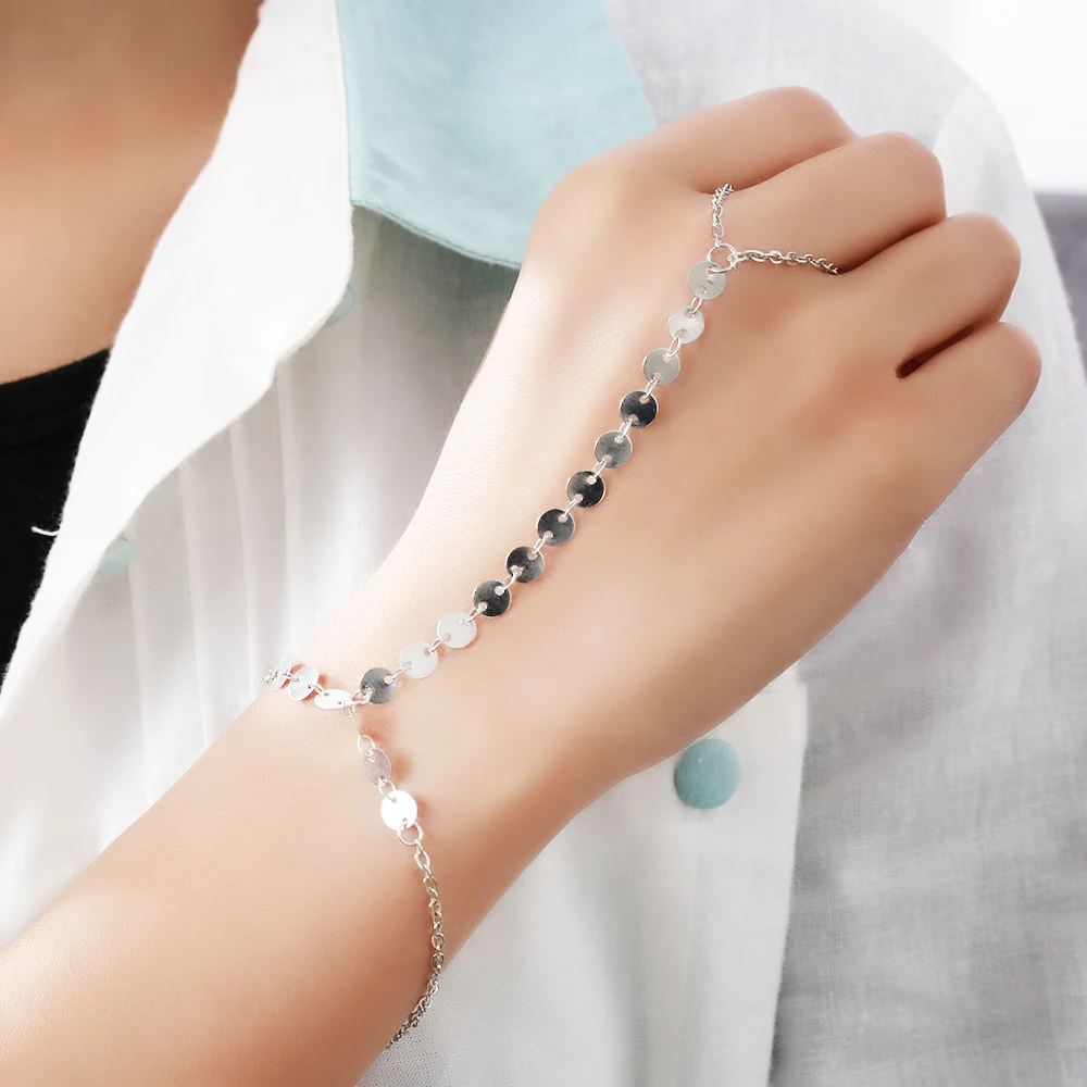 1 шт. Модный женский браслет из блесток ручной работы европейский стиль золотой