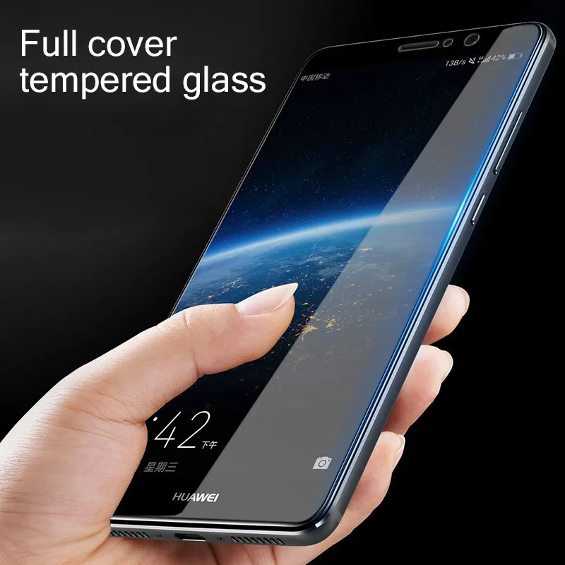 Gulynn Full Cover Tempered Glass for huawei P20 P20lite P20pro 9H 3D curved screen protector honor V8 V9 V10 mate8 9 | Мобильные