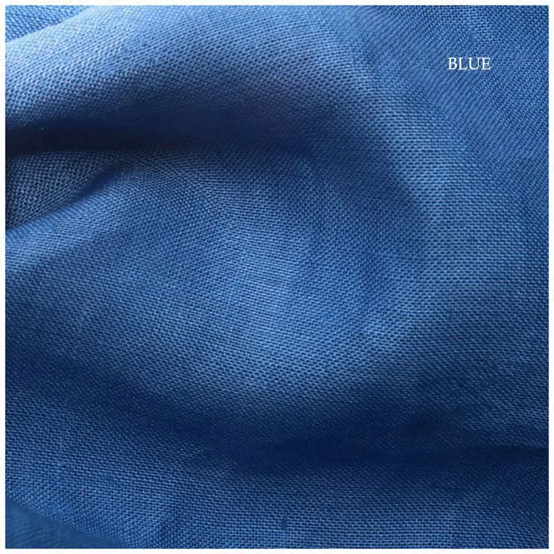 blue Рами белая темно-зеленая темно-синяя коричневая верблюжья черная винная красная серая тонкая ткань для летней одежды рубашка платье ручная работа - Цвет: blue
