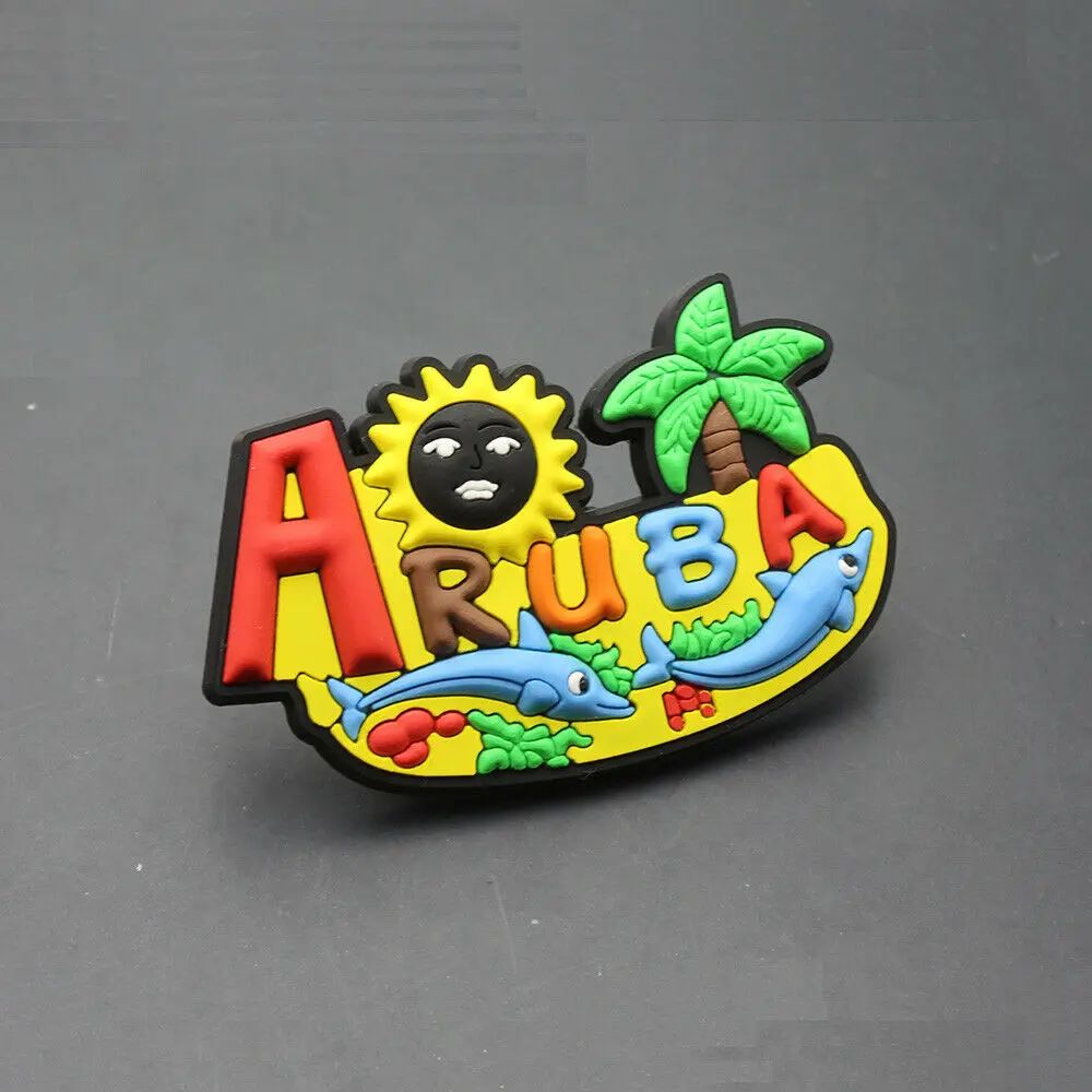 Caribbean Sea ARUBA ТУРИСТИЧЕСКИЙ СУВЕНИР 3D резиновый декоративный магнит для холодильника Милая идея подарка