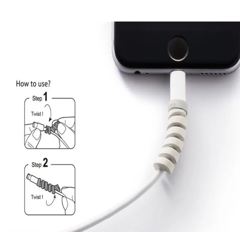 100 шт. мультфильм защита для usb-кабеля управление линии передачи данных Организатор клип Protetor де Кабо устройства для сматывания шнуров iPhone samsung huawei