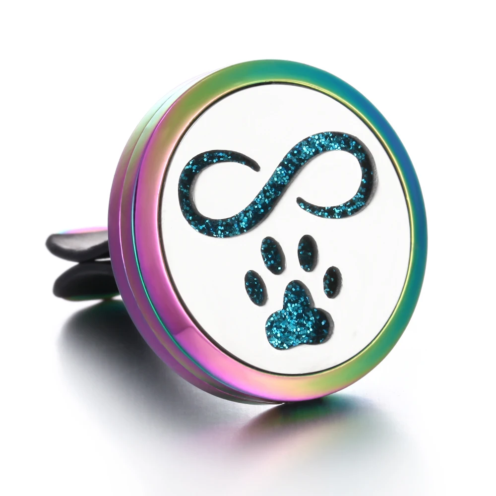17 Aromatherapy Jewelry Car Air Freshener Tree of Life Paw Magnetic Essential Oil Diffuser Vent Clip Aromatherapy Perfume Locket - Окраска металла: 17