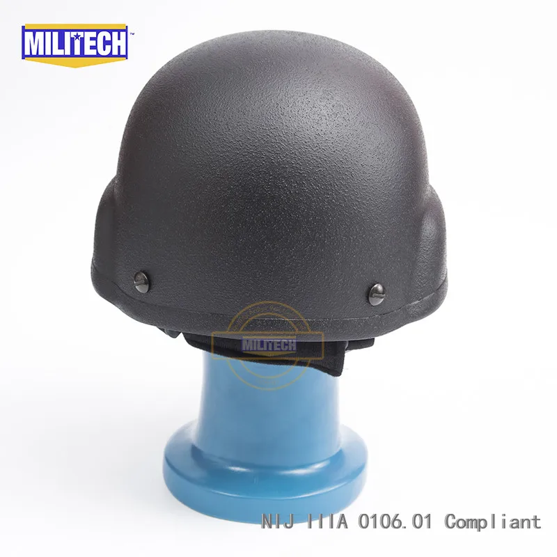 MILITECH Black NIJ IIIA 3A MICH пуленепробиваемый шлем для пехоты арамидный баллистический шлем пуленепробиваемый Mitch 2000 с тестовым анализом
