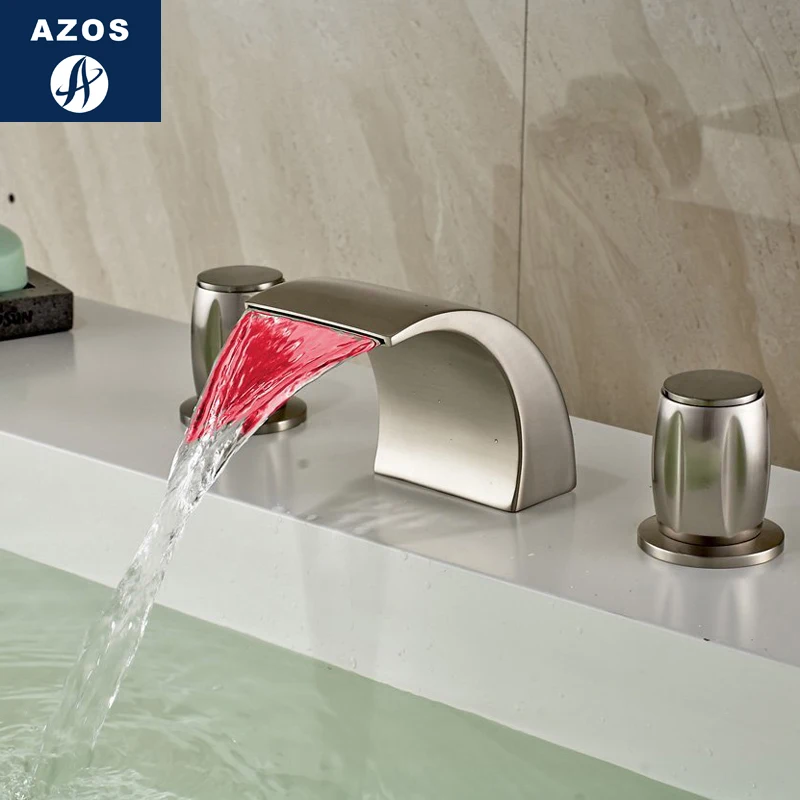 Смесители для раковины в ванную комнату устанавливаемый на бортик водопад