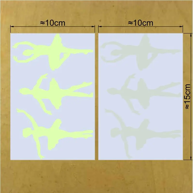 Мультяшные балерины девушки дневная наклейка Переключатель светящиеся наклейки