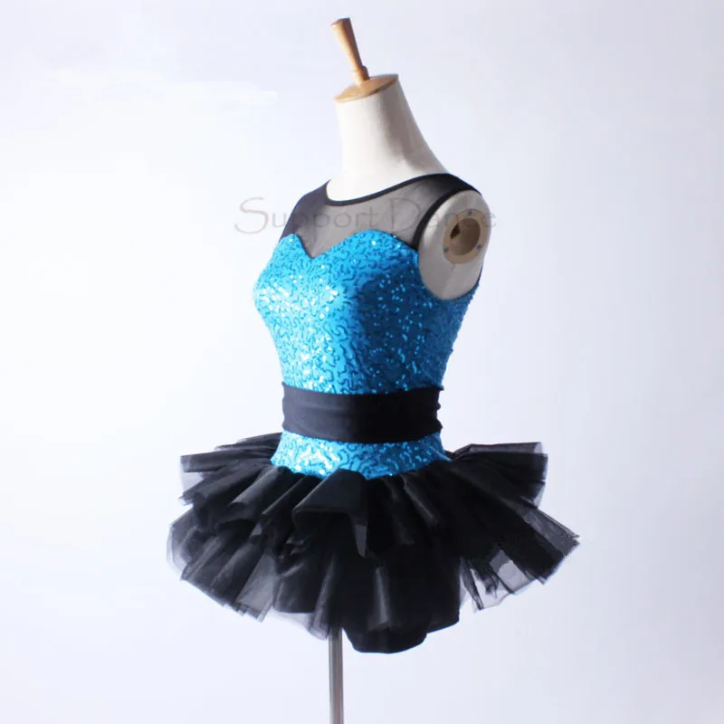 Женское платье-пачка для танцев расшитое блестками детей взрослых C122 |