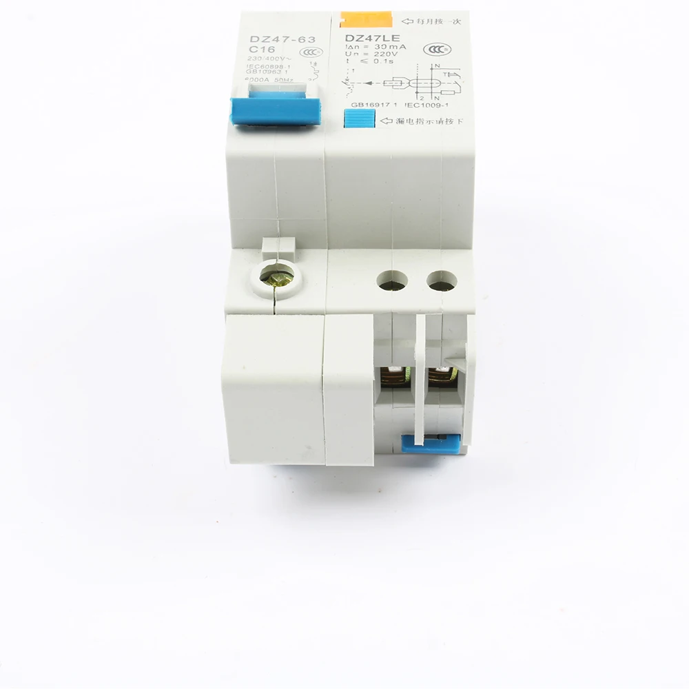 DZ47LE-63 1P+ N 6A 10A 16A 20A 230V~ 40A 50A 63A 50/60 Гц остаточный ток выключателя перегрузки по току защита от утечки RCBO