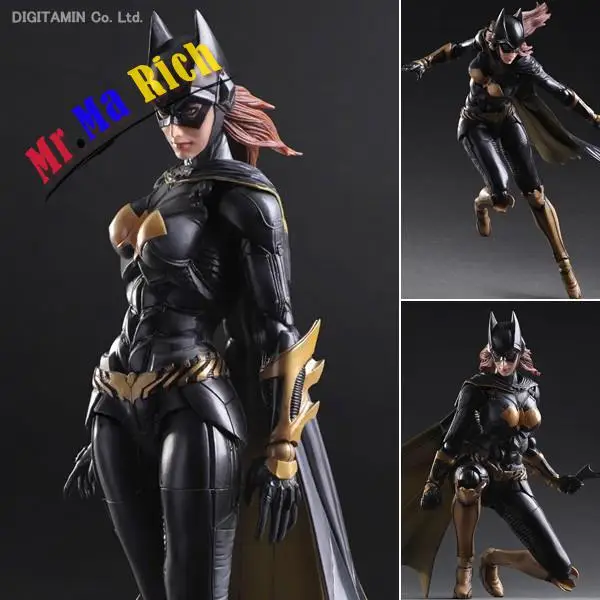 2017 Играть искусств Batgirl Arkham Cavaliere 25 см образов Бэтмен Figura Giocattoli|Игровые фигурки и