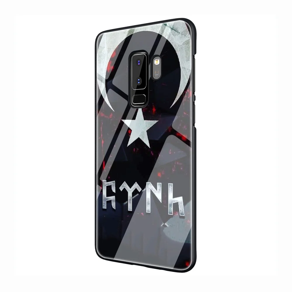 G1 Флаг из Турции волк закаленное Стекло чехол для телефона для samsung Galaxy S7 край S8 S9 S10 Note 8, 9, 10, плюс A10 20 30 40 50 60 70 - Цвет: G1