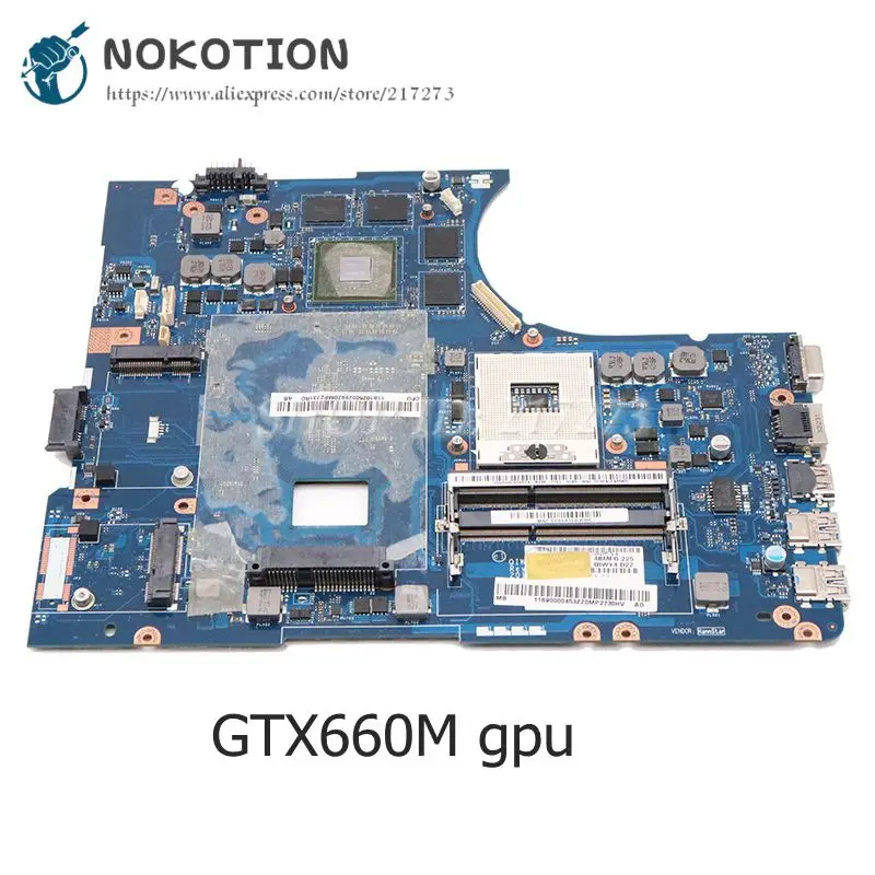 

NOKOTION For Lenovo Y580 Laptop Motherboard QIWY4 LA-8002P MAIN BOARD HM76 DDR3 GTX660M graphics