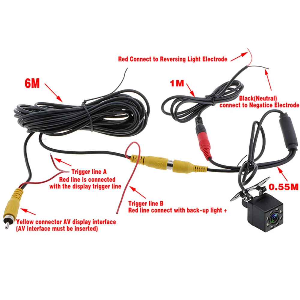 Универсальный Водонепроницаемый Автомобильная камера заднего вида Камера 8/4