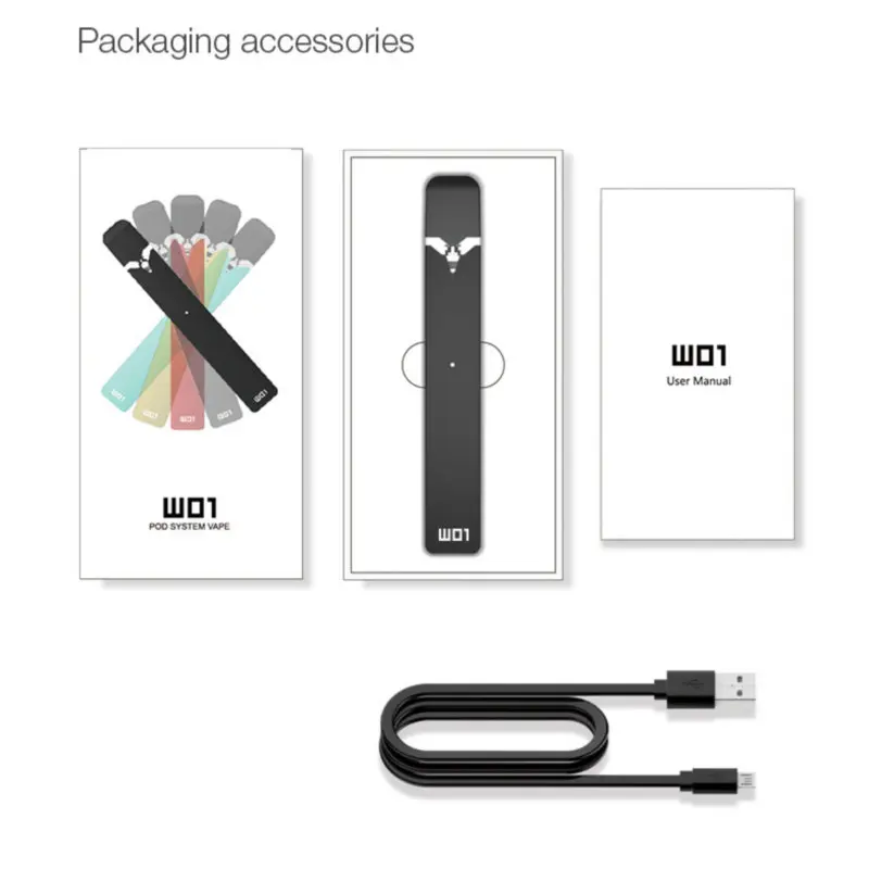 Новейший оригинальный OVNS W01 Pod Vape Kit светодиодный индикатор мощности система