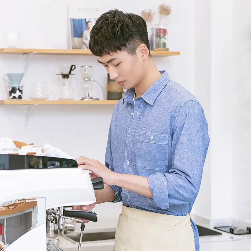 Xiaomi Mijia Youpin 90 забавная имитация джинсовой молодежной ткани Рубашка удобная хлопковая ткань классического типа