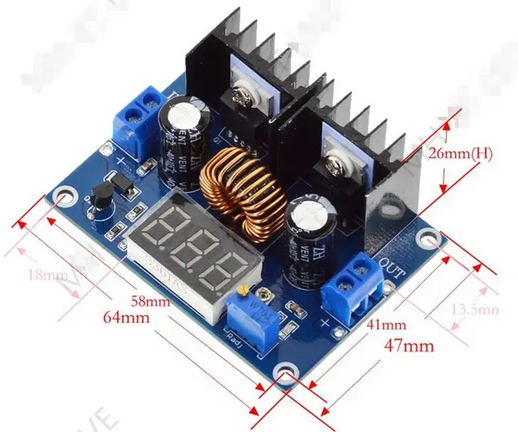 1 шт. DC XL4016 200 Вт 8A конвертер Регулируемый DC4 38V DC1.25 36V блок питания светодиодный