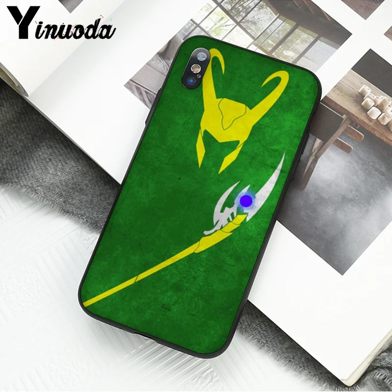 Yinuoda Marvel Hero Loki ТПУ черный чехол для телефона чехол для Apple iPhone 8 7 6 6S Plus X XS MAX 5 5S SE XR Чехол для мобильного телефона s