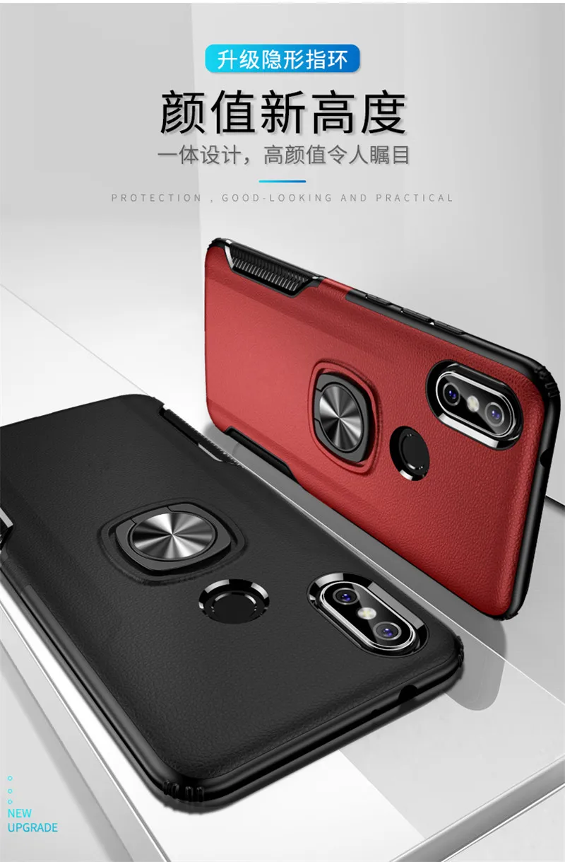 Мягкий силиконовый кожаный чехол для Xiaomi mi A2 Lite A3 CC9E для Red mi Note 5 6 7 8 Pro, автомобильный держатель, магнитная матовая жесткая задняя крышка из поликарбоната