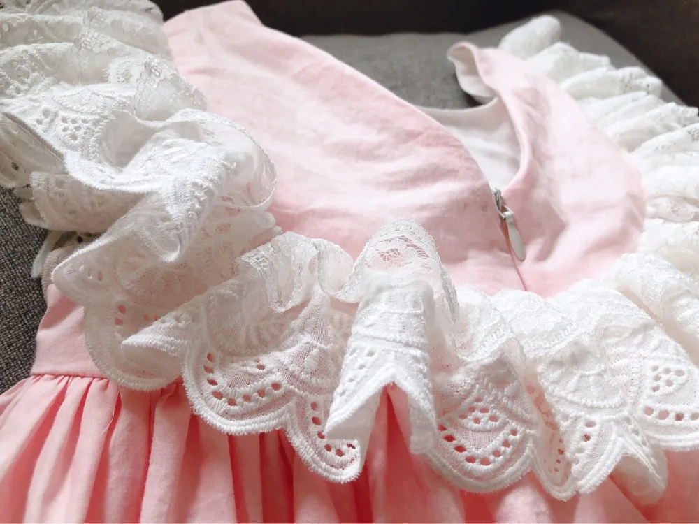 Новинка лета 2019 платье для девочек в испанском стиле праздничное Хлопковое с