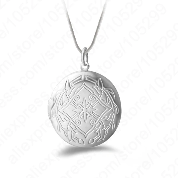 Женский круглый медальон из серебра 925 пробы|gifts for women|photo locket necklacelocket necklace |
