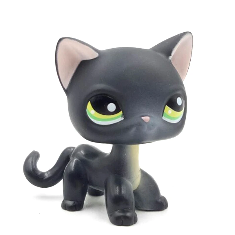 LPS кошка реальные маленькие игрушки из зоомагазина с короткой шерстью #336 черный