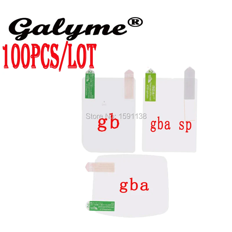 100 шт./лот прозрачная защитная пленка для экрана GBP GBGBAGBCGBA SP Защитная игровой