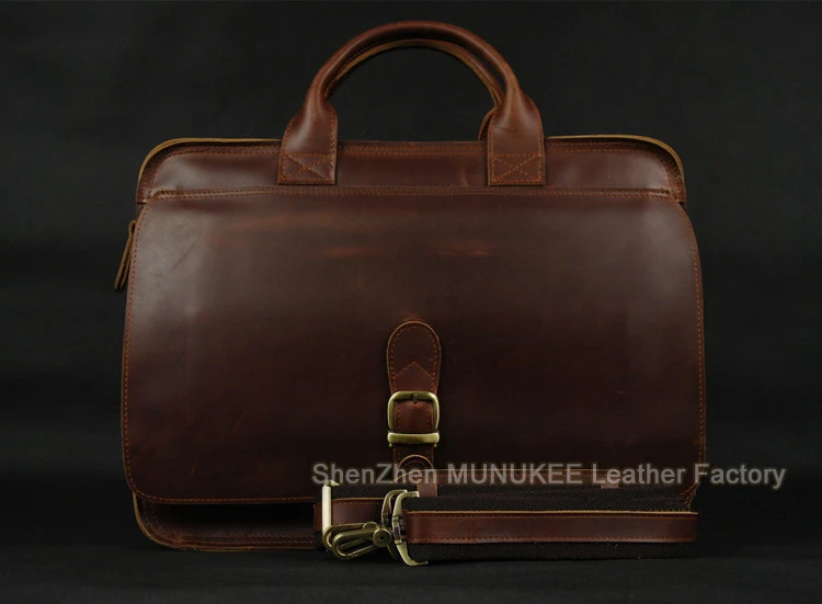 Luxury Italian Genuine Leather Men's Briefcase Business Bag Leather laptop briefcase Men Shoulder Bag Messenger Bag Tote Handbag