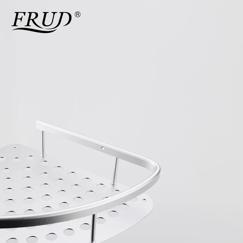 FRUD новые полки для ванной комнаты пространство алюминиевый Душ угловая полка