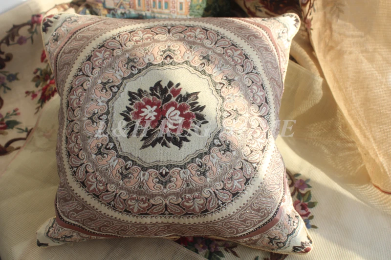 High Quality Embroidery 20&quotX20&quot cotton and linen pillow floral designs no insertion for sofa | Дом и сад