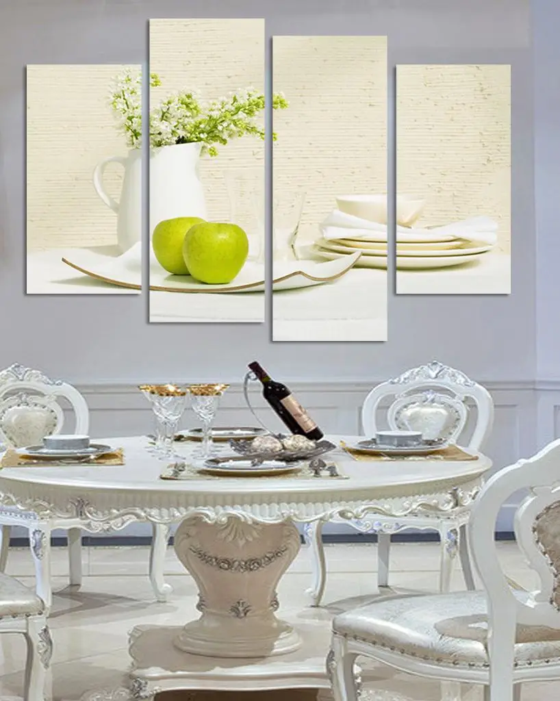 4 панели кухонный фруктовый декор абстрактная картина на стену подвесная