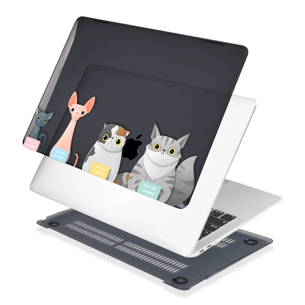 Redlai Симпатичный кот собака чехол для Macbook Air Pro retina 11 12 13 15 16 дюймов с сенсорной панелью Air 13 A1932 A1466 чехол для ноутбука
