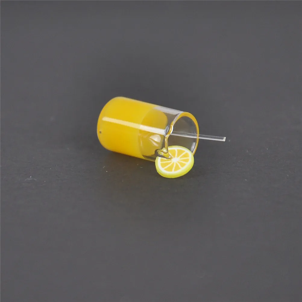 

2pcs/lot Mini Resin Lemon Water Cup 1:12 Dollhouse Miniature Doll house Accessories Cups Toy Mini Decoration Gifts hot sale