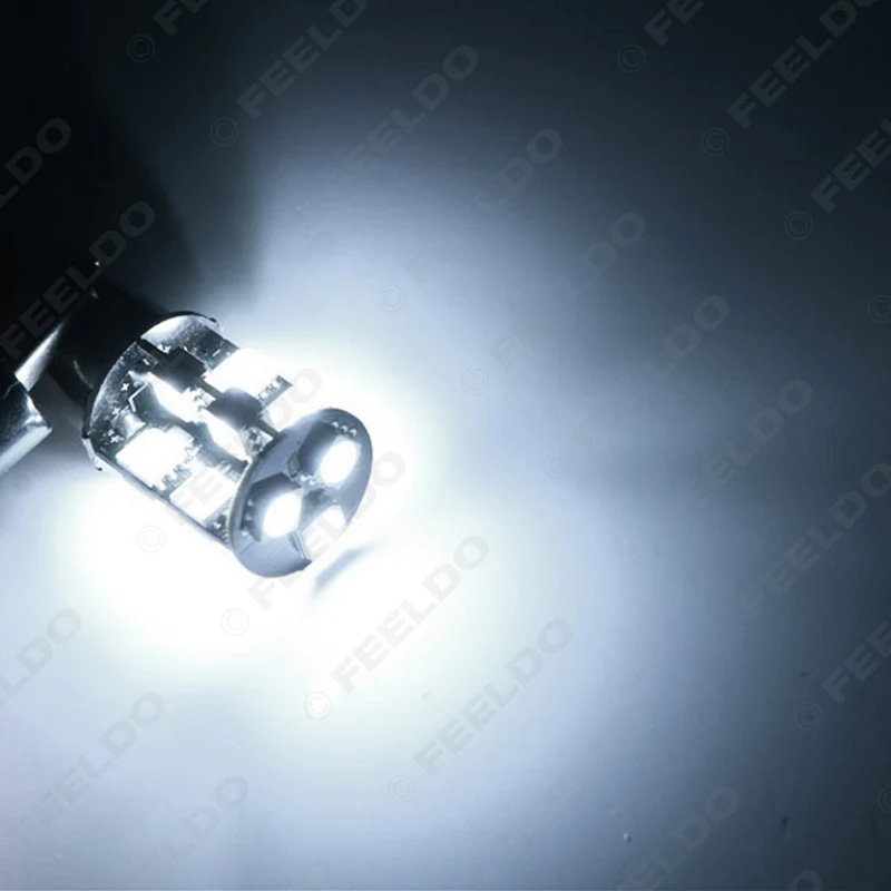 FEELDO 2 шт. белый BA15S 1156 CANBUS 5050 19 SMD светодиодный светильник для автомобиля лампы P21W