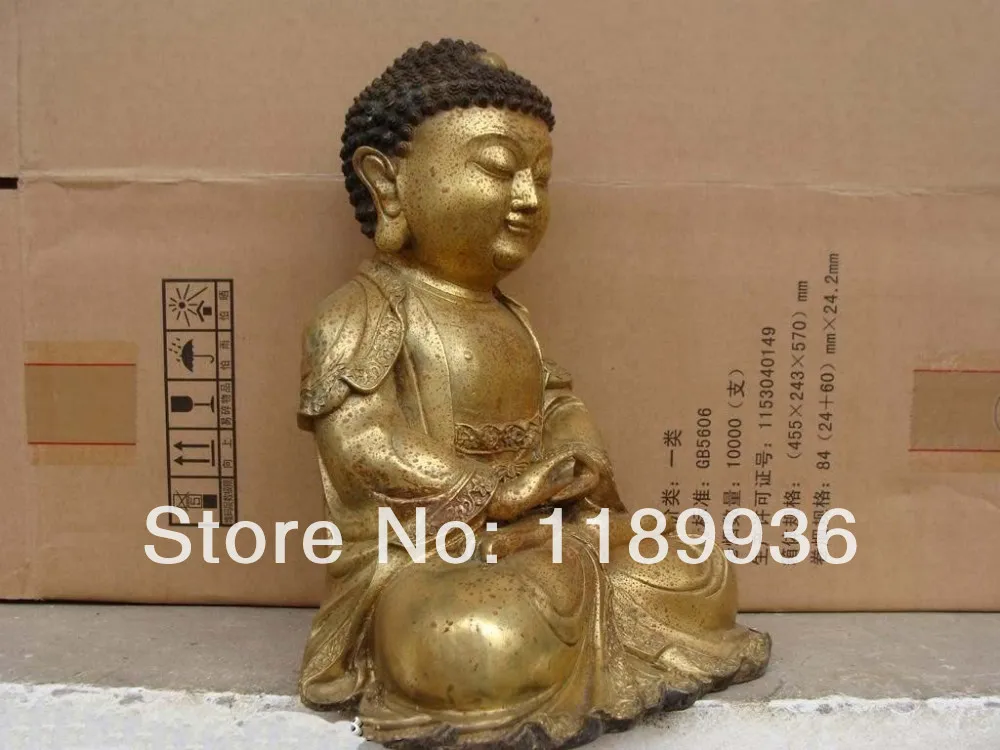 12 &quotТибетский Буддизм в народном стиле храм Медь Бронзовая статуя Будды