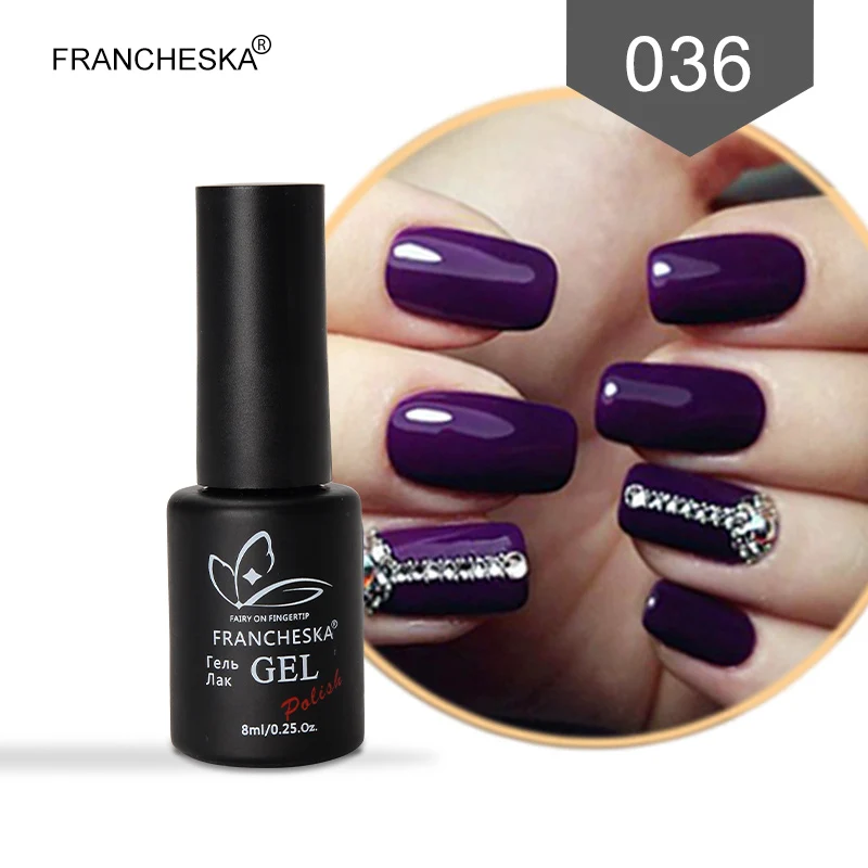 Francheska 036 Francheska Базовое покрытие tirnak oje гель лак Топ базовый набор верхнее покрытие nagellak полуперманентный впитывающий Гель-лак для ногтей lakiery hybrydowe - Цвет: Francheska 036
