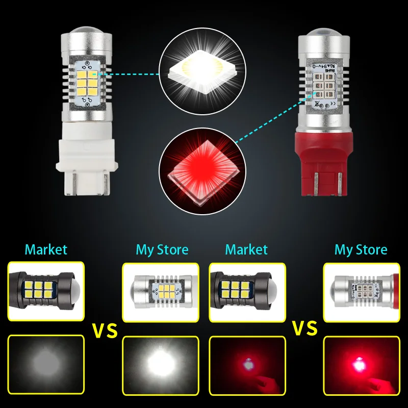 PAL 2 шт. 1156 P21w Ba15s Led 1157 автомобильная лампа BA15D P21W T20 7440 W21W W21/5W 7443 3156 3157 стоп сигнал