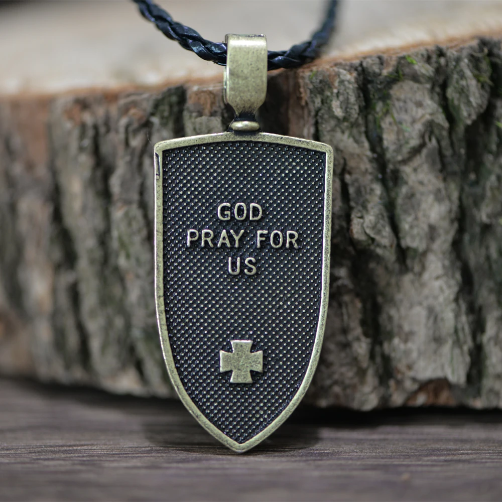 Langhong 1pcs God Necklace Sanit Pray for Me Religious | Украшения и аксессуары