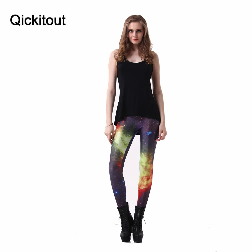 Новое поступление! Легинсы с принтом Universe эластичные модные легинсы галстуком